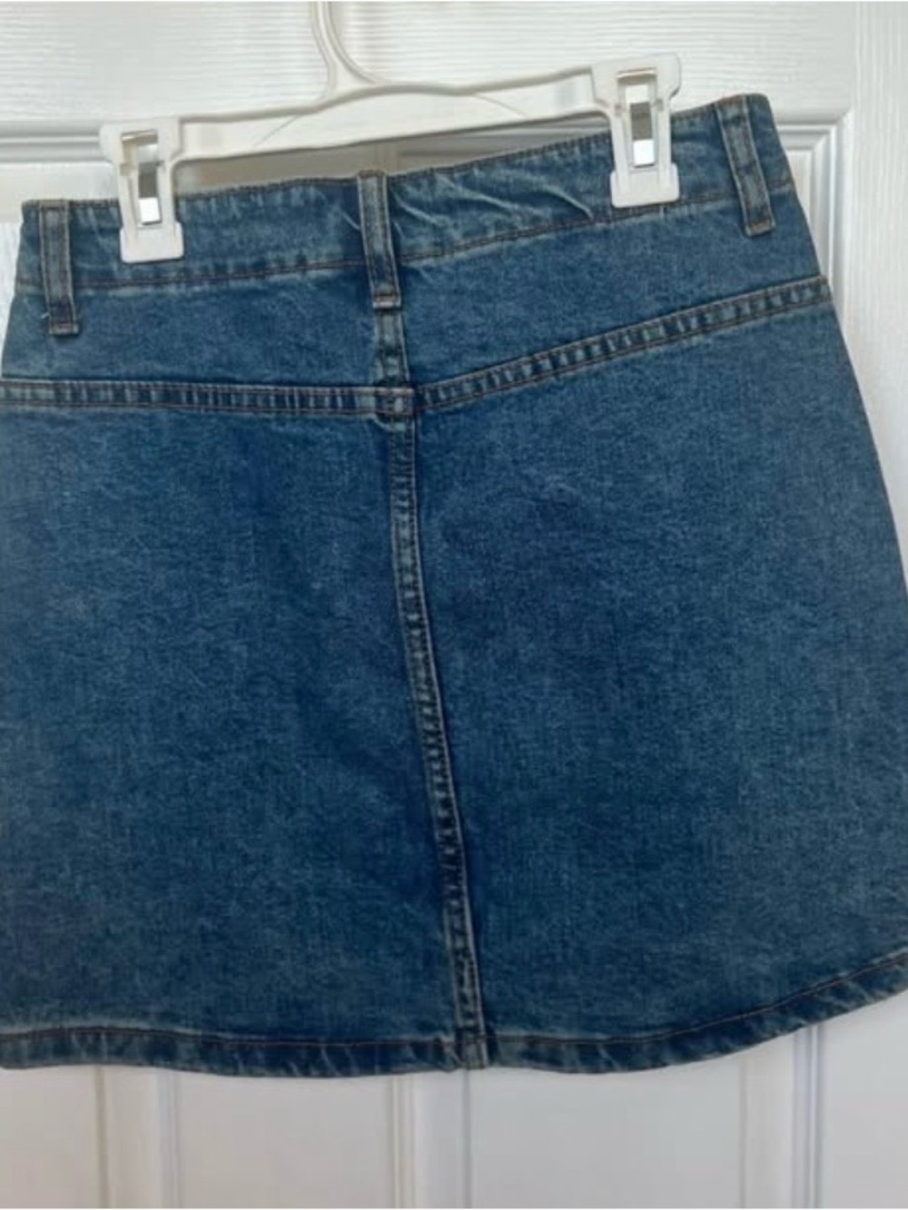 Garage High-Rise Button Front Denim Skirt - Blue - Picture 5 of 5